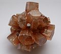 Aragonite redbrown crystals