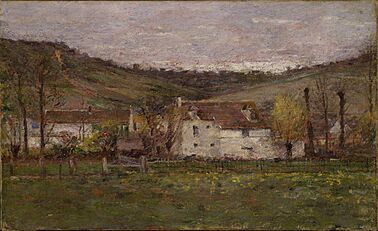 Brooklyn Museum - A French Hamlet - Theodore Robinson - overall