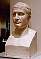 Bust of Napoleon I, 1807-1809 CE. Marble, from Carrara, Italy. After Antoine-Denis Chaudet. The Victoria and Albert Museum, London
