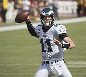 Carson Wentz passing vs Redskins 2017
