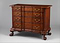 Chippendale Carved Cherrywood Block Front Chest of Drawers MET DP269069