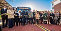 Columbus Avenue bus lane ribbon cutting, November 2021