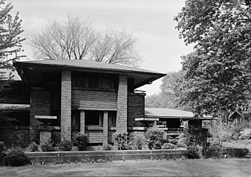Darwin D. Martin House Front Elevation (South) Detail - HABS NY,15-BUF,5-3