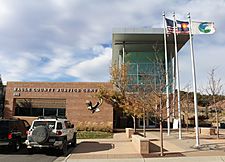 The Eagle County Justice Center (county courthouse) in Eagle