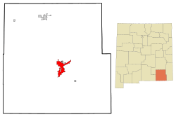 Location in the state of New Mexico