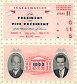 Eisenhower Inauguration ticket