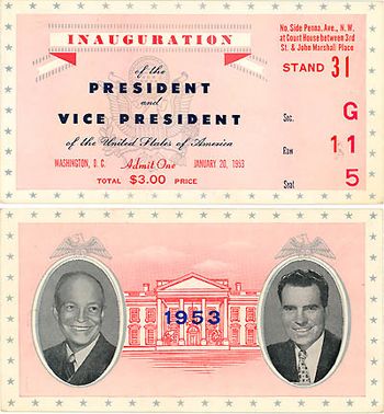 Eisenhower Inauguration ticket
