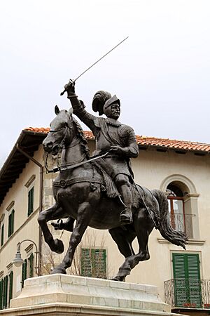 Emilio Gallori, statua equestre di francesco ferrucci, 1920, 04