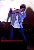 Eminem performing live at dj hero party