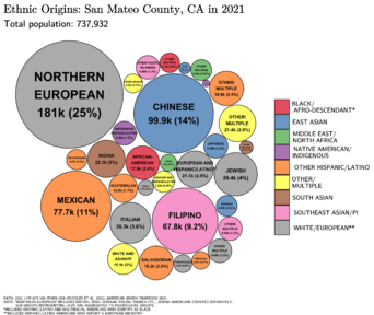 Ethnic Origins in San Mateo County, CA