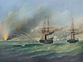 Francis Hustwick - The Bombardment of Odessa, 22 April 1854