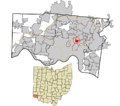 Hamilton County Ohio Incorporated and Unincorporated areas Golf Manor highlighted