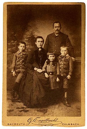 Hans Wilsdorf, Founder Of Rolex with parents and siblings 1887
