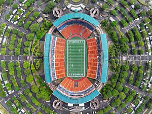 Hawaii's abandoned Aloha Stadium view from above