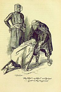 Illustration by C E Brock for Ivanhoe - opposite page406