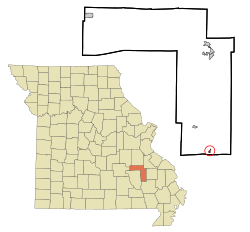 Location of Des Arc, Missouri