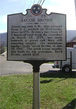 Jacob Brown Tennessee Historical Marker