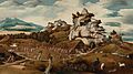 Jan Mostaert - Landscape with a Scene of the Conquest of America