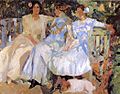 Joaquín Sorolla - My Wife and Daughters in the Garden