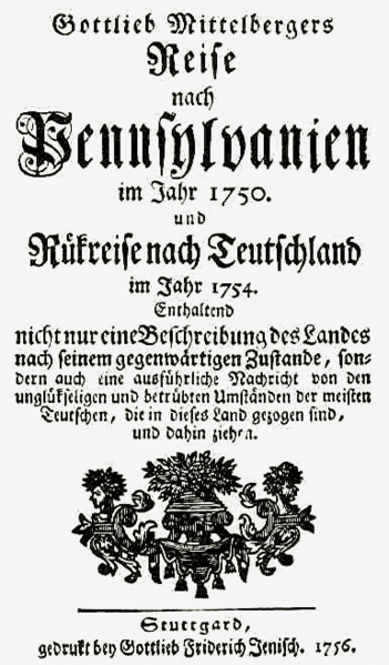 Journey to Pennsylvania 1756