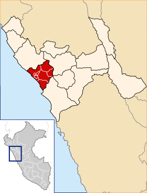 Location of Trujillo in La Libertad Region