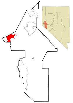 Location of Dayton, Nevada
