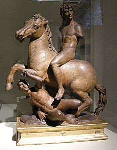 Maestro del san giovannino, cavaliere che calpesta un vinto, 1506-1510 circa, da museo horne 01