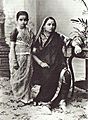 Maharani Chimnabai of Baroda with her daughter Indira Devi