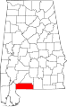 State map highlighting Escambia County