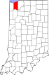 State map highlighting Porter County