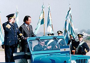 Menem comemora XV aniversario del bautismo de fuego de la FAA