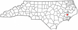 Location of Mesic, North Carolina