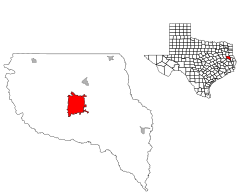 Location of Nacogdoches, Texas within Nacogdoches County