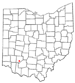 Location of Martinsville, Ohio