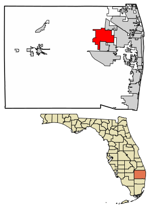 Palm Beach County Florida Incorporated and Unincorporated areas The Acreage Highlighted 1271564.svg