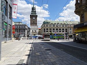 Pardubice, třída Míru, k Zelené bráně