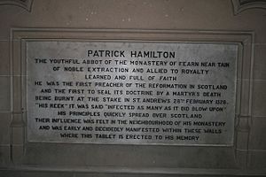 Patrick Hamilton Plaque, St Duthus Memorial Church, Tain (geograph 1864563)