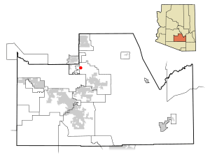 Pinal County Arizona Incorporated and Unincorporated areas San Tan Valley highlighted.svg