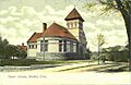 PostcardSheltonCTPlumbLibraryUndivBack1901to1907