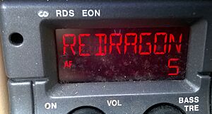 Red Dragon ID on RDS radio in Rover 800