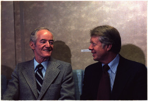 Senator Hubert Humphrey and Jimmy Carter - NARA - 176625