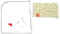 Shannon County South Dakota Incorporated and Unincorporated areas Oglala Highlighted