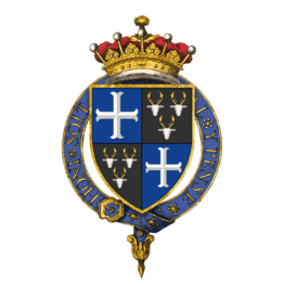 Shield of arms of William Cavendish-Bentinck, 6th Duke of Portland, KG, GCVO, TD, PC, DL