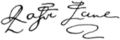 Signature of Ralph Lane (c. 1532 – 1603)
