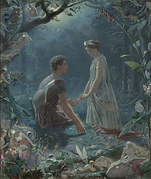 Simmons-Hermia and Lysander. A Midsummer Night's Dream