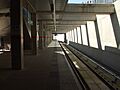 Stratford International DLR stn platform 2 look west.