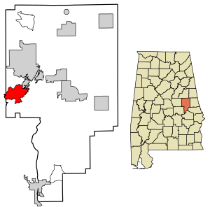 Location of Our Town in Tallapoosa County, Alabama.