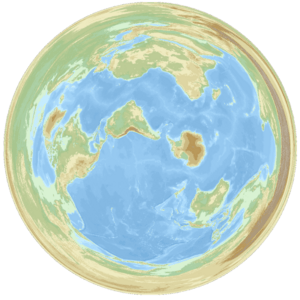 Topographic map of World Ocean