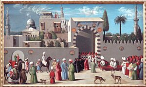 Venetian embassy to the Mamluks in Damascus in 1511 workshop of Giovanni Bellini