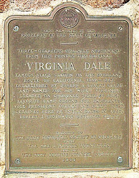 Virginia Dale bronze plaque 2